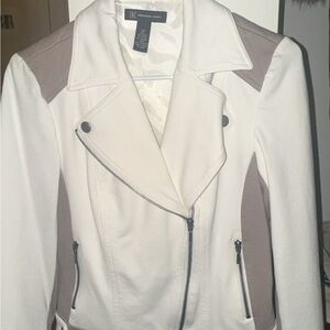 INC International Concepts White and Tan Jacket